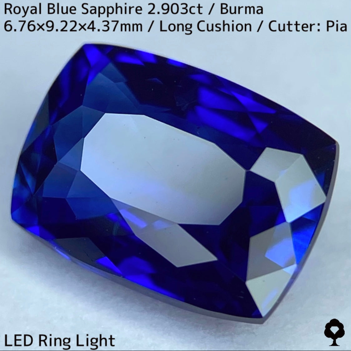 ビルマ産ロイヤルブルーサファイア2.903ct★希少ビルマ産ロイヤルブルーの悶絶美色と色だまりの趣がたまらない逸品