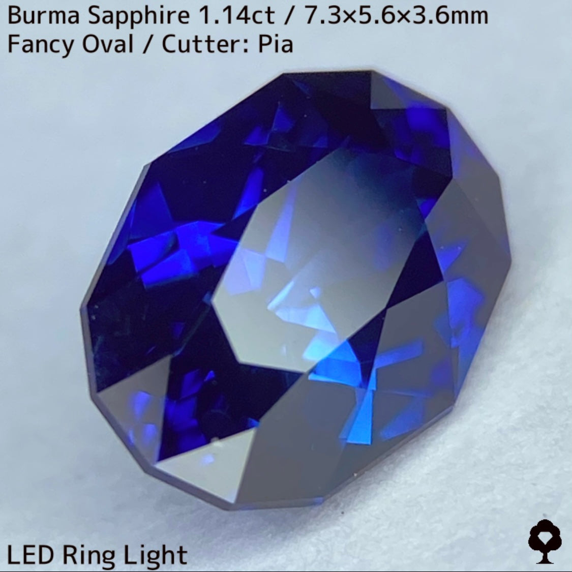ビルマ産サファイア1.149ct★ロイヤル・コーン・ティールの3種のブルーが混ざり合うとてつもない美色