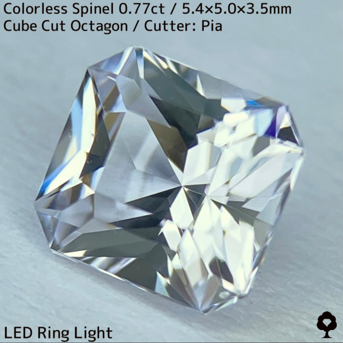 カラーレススピネル0.772ct★ダイヤ顔負けの強烈な煌めき放つレアカラーレス美結晶