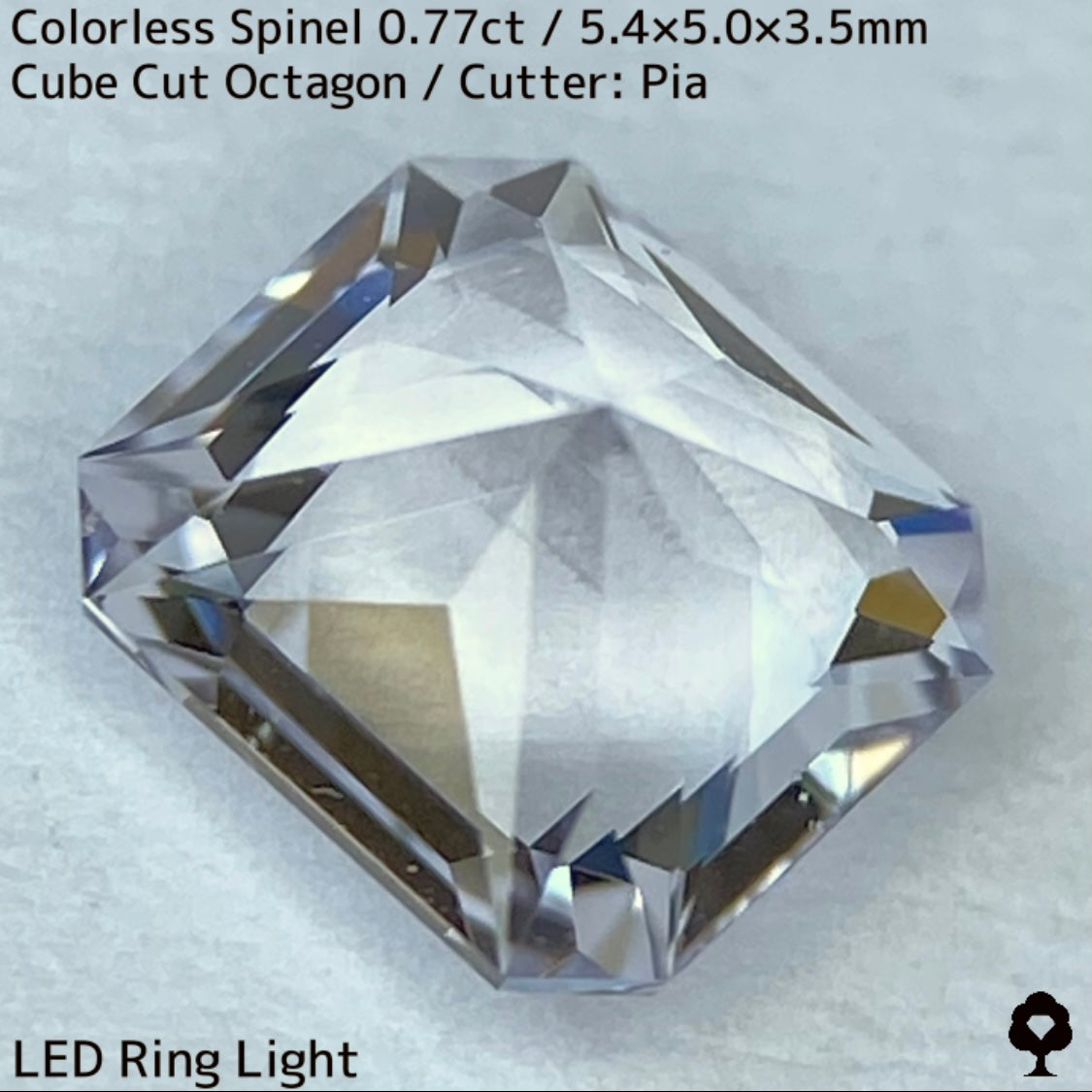 カラーレススピネル0.772ct★ダイヤ顔負けの強烈な煌めき放つレアカラーレス美結晶