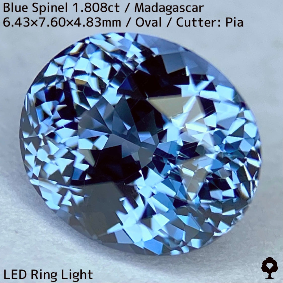 ブルースピネル1.808ct★爽やかで奥行きのあるブルーの煌めき溢れる絶品美結晶マダガスカル産