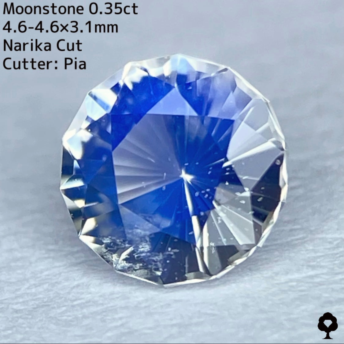 【11/9石種当てクイズ正解ご当選者さま専用】ナリカーカットムーンストーン0.35ct
