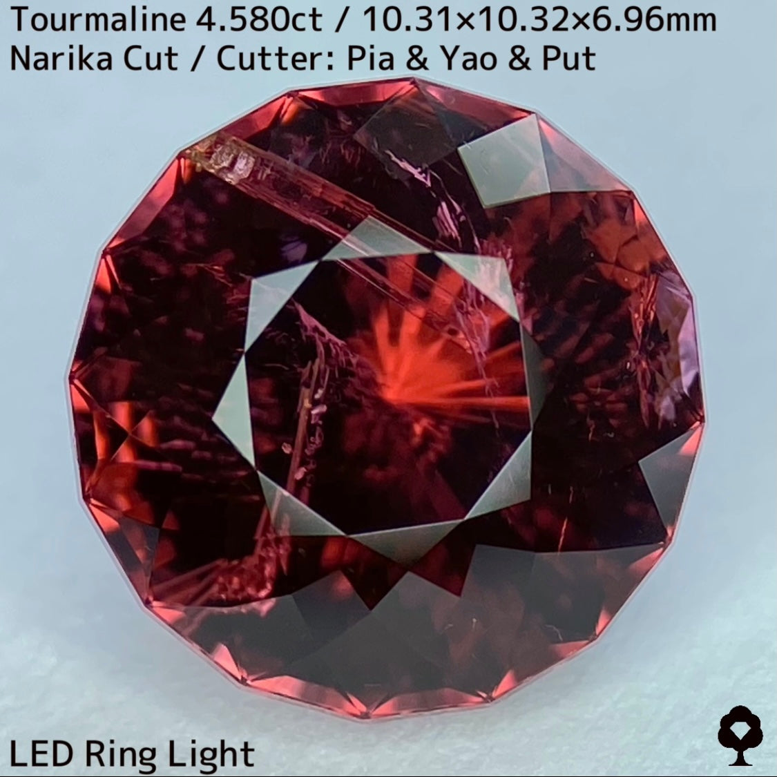 オレンジとルベライトカラー融合した美色に和の趣感じるインクル★トルマリン4.580ct