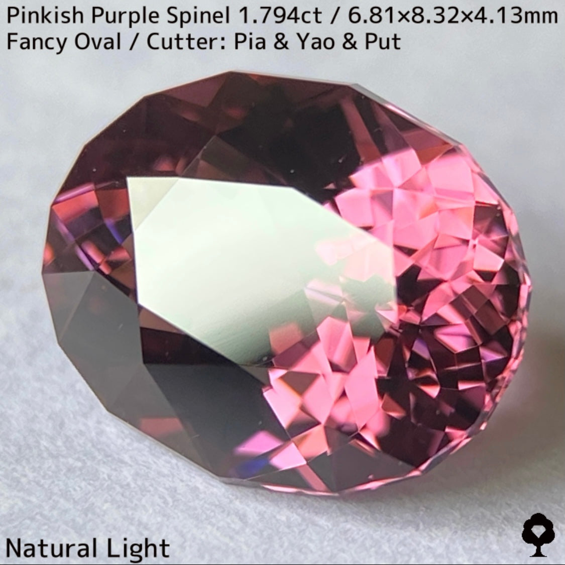 ビルマ産ピンキッシュパープルスピネル1.794ct★大人の雰囲気漂うピンクに彩るカラフルファイアー