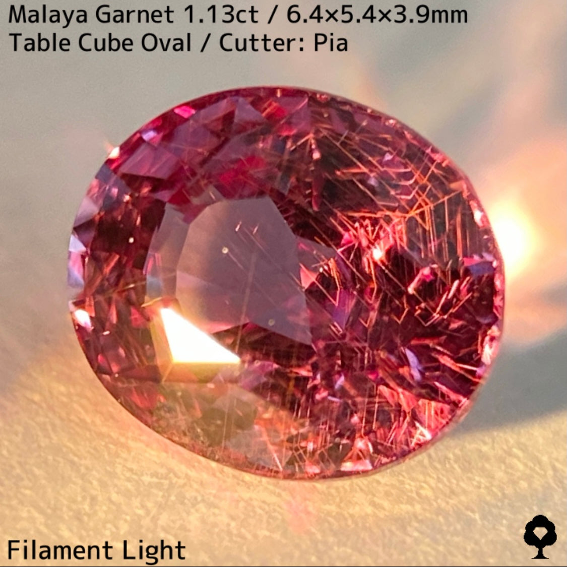 【ご当選者さま専用】マラヤガーネット1.13ct★光や時間によって変わる美ピンクの針インクル入り美結晶は煌きが止まらない