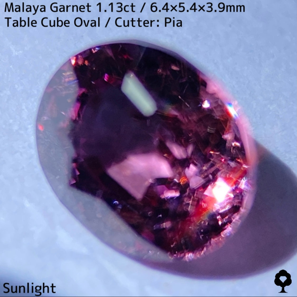 【ご当選者さま専用】マラヤガーネット1.13ct★光や時間によって変わる美ピンクの針インクル入り美結晶は煌きが止まらない