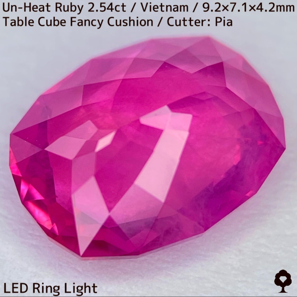 【ルビーフォーカス一級便作品】ベトナム産非加熱ルビー2.54ct