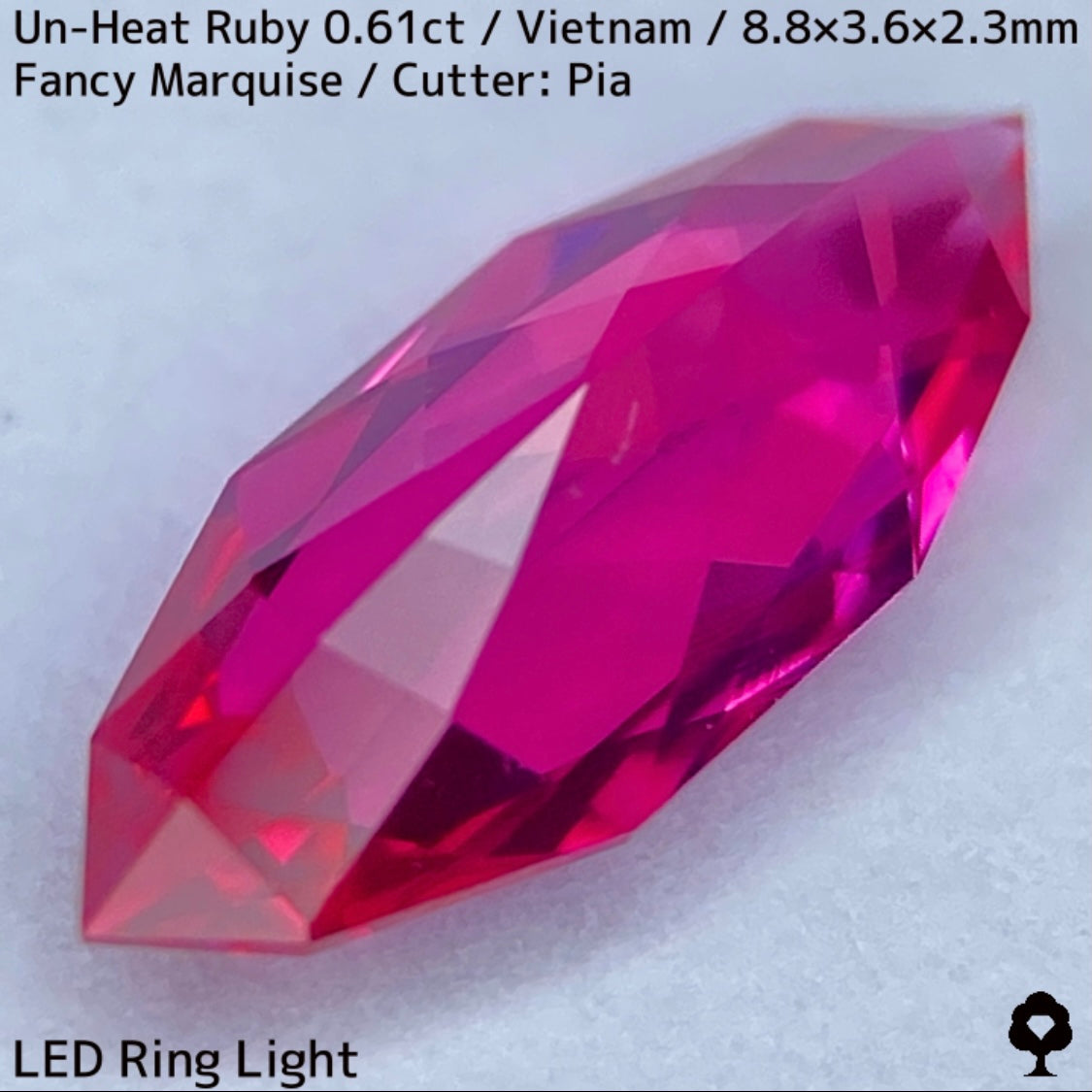 【ご当選者さま専用】ベトナム産非加熱ルビー0.61ct★凄まじいネオンカラー放つ超美結晶の色だまり感たまらない