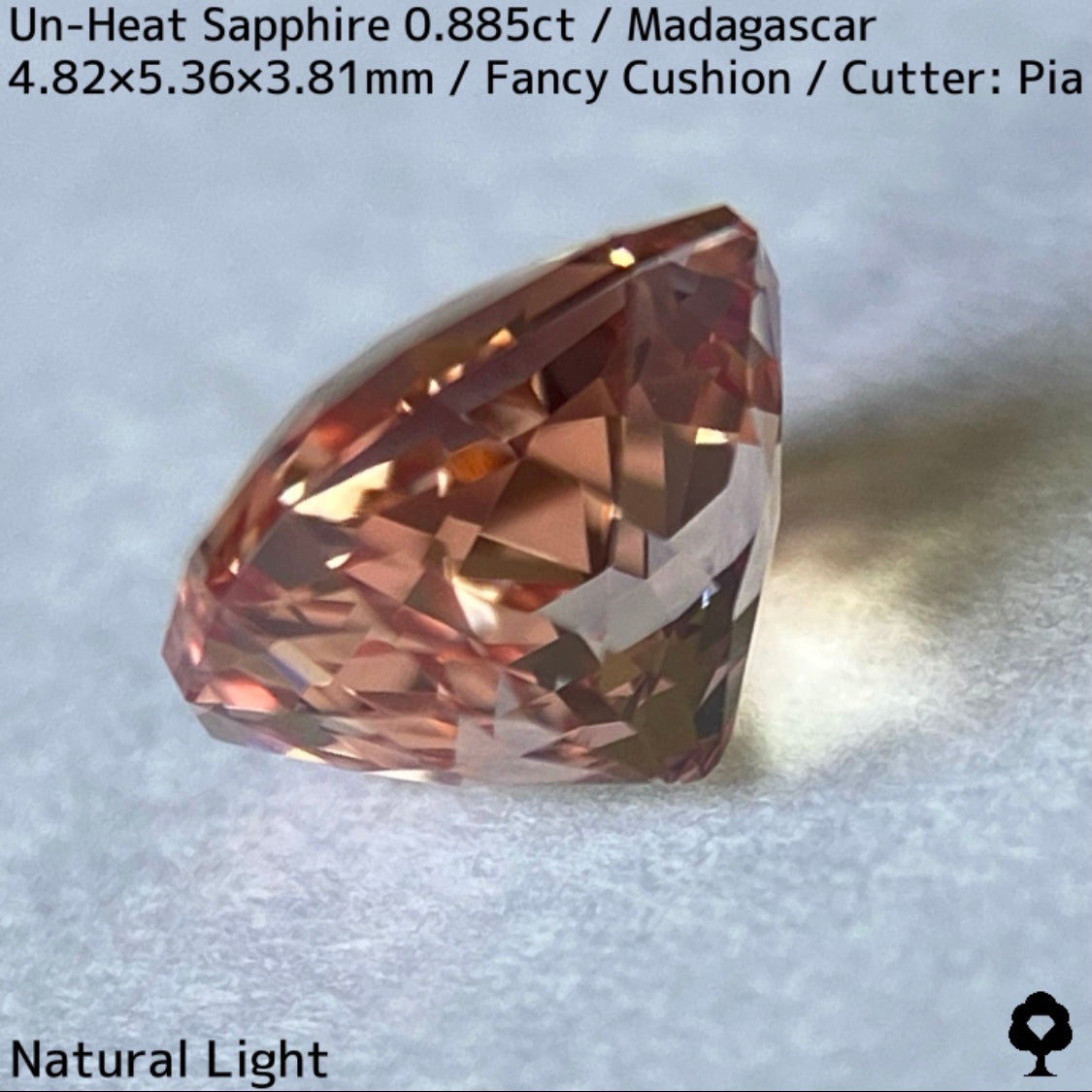 マダガスカル産非加熱サファイア0.885ct★インペリアルトパーズの様なシェリー感ある品と風格ある一石