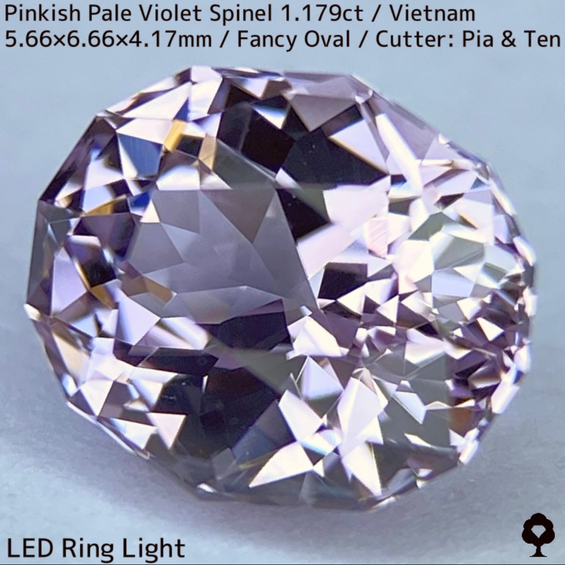 ベトナム産スピネル1.179ct★ほんのりヴァイオレットが可愛い煌めき・透明度抜群の1ctアップ美結晶