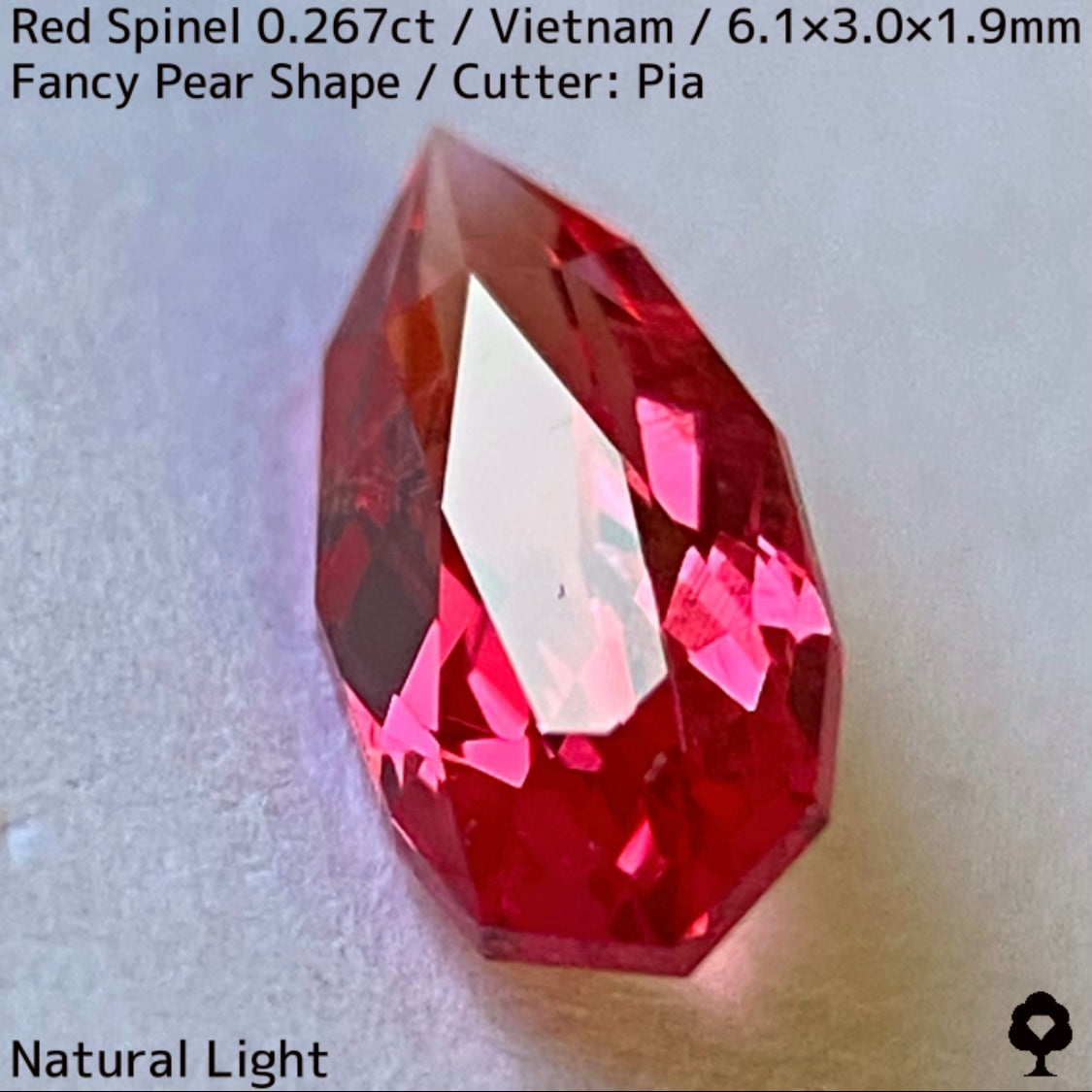【お客さま専用★交渉価格】ベトナム産レッドスピネル0.267ct★可愛さとカッコ良さを同時に楽しむレッドピンクオレンジネオン