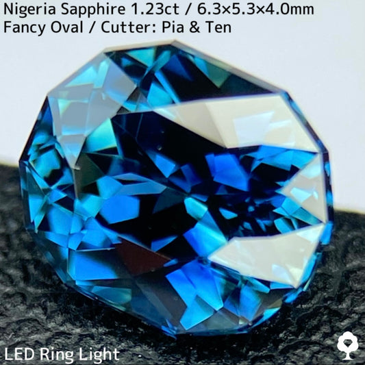 【お客さま専用】ナイジェリア産サファイア1.23ct★コーンフラワーブルーとティールブルーが同時に楽しめる贅沢な超絶美色美結晶
