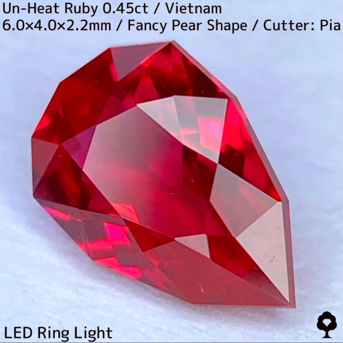 【ご当選者さま専用】ベトナム産非加熱ルビー0.45ct★強烈なネオンの煌めき放つ一級品質の超美色美結晶★コランダムフォーカスプライス