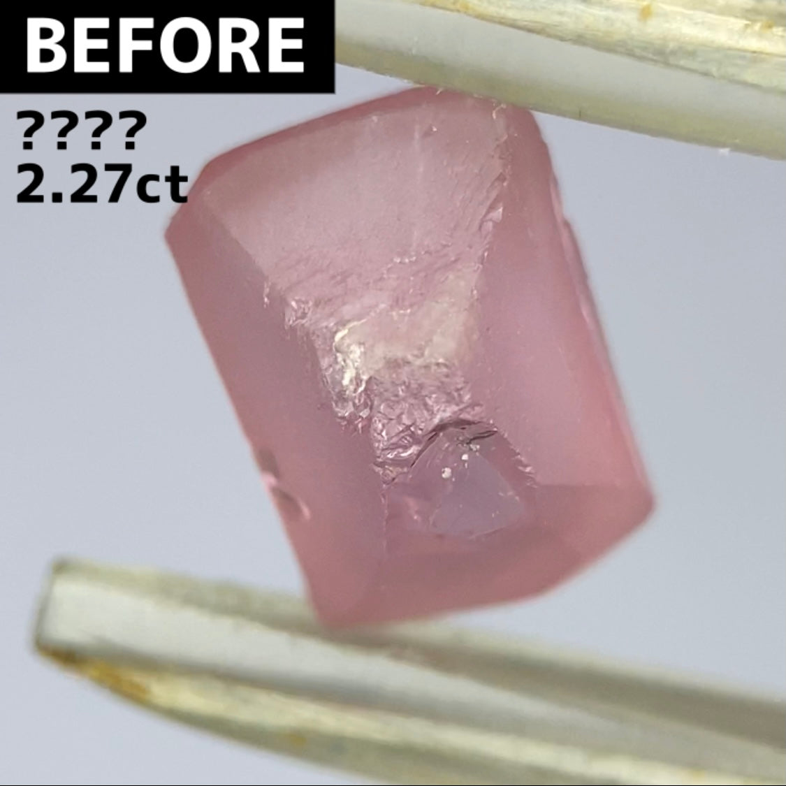 ベトナム産スピネル1.05ct★原石からつくりあげた明るく柔らかなピンクのシャープなナリカーカット