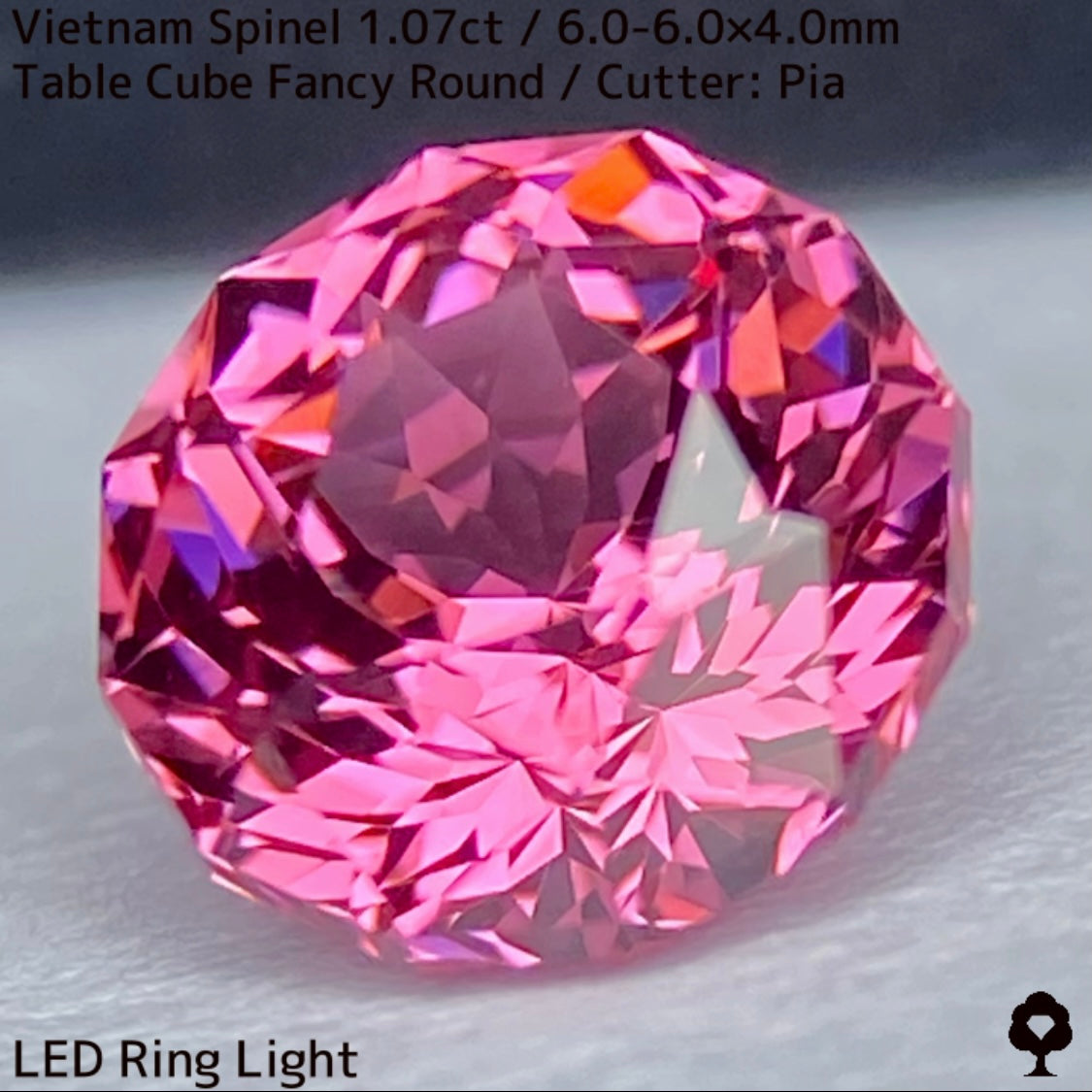 ベトナム産スピネル1.07ct★原石からつくりあげた美しすぎるピンクと石質の一級品1ctアップ