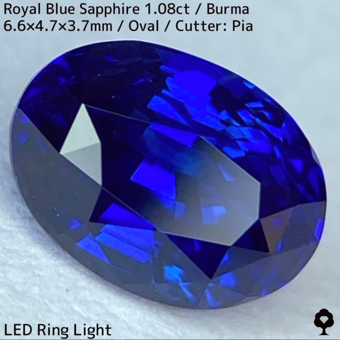 ビルマ産ロイヤルブルーサファイア1.08ct★濃厚だけど暗くない最高の色合いの1ctアップ美結晶ロイヤル