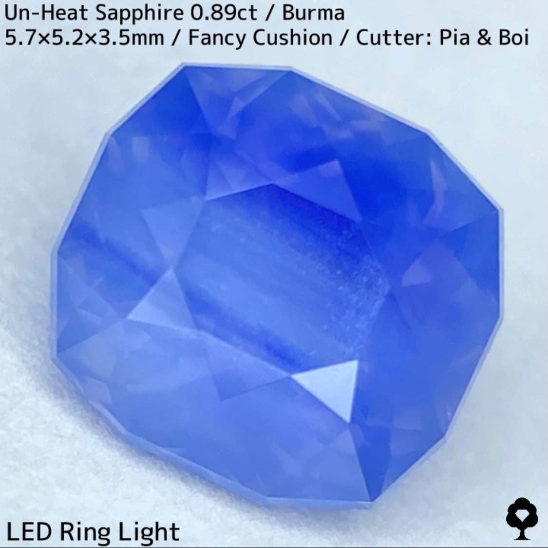 ビルマ産非加熱サファイア0.89ct★流れるシルクインクルと色だまりとピンクオレンジの煌めき美しい