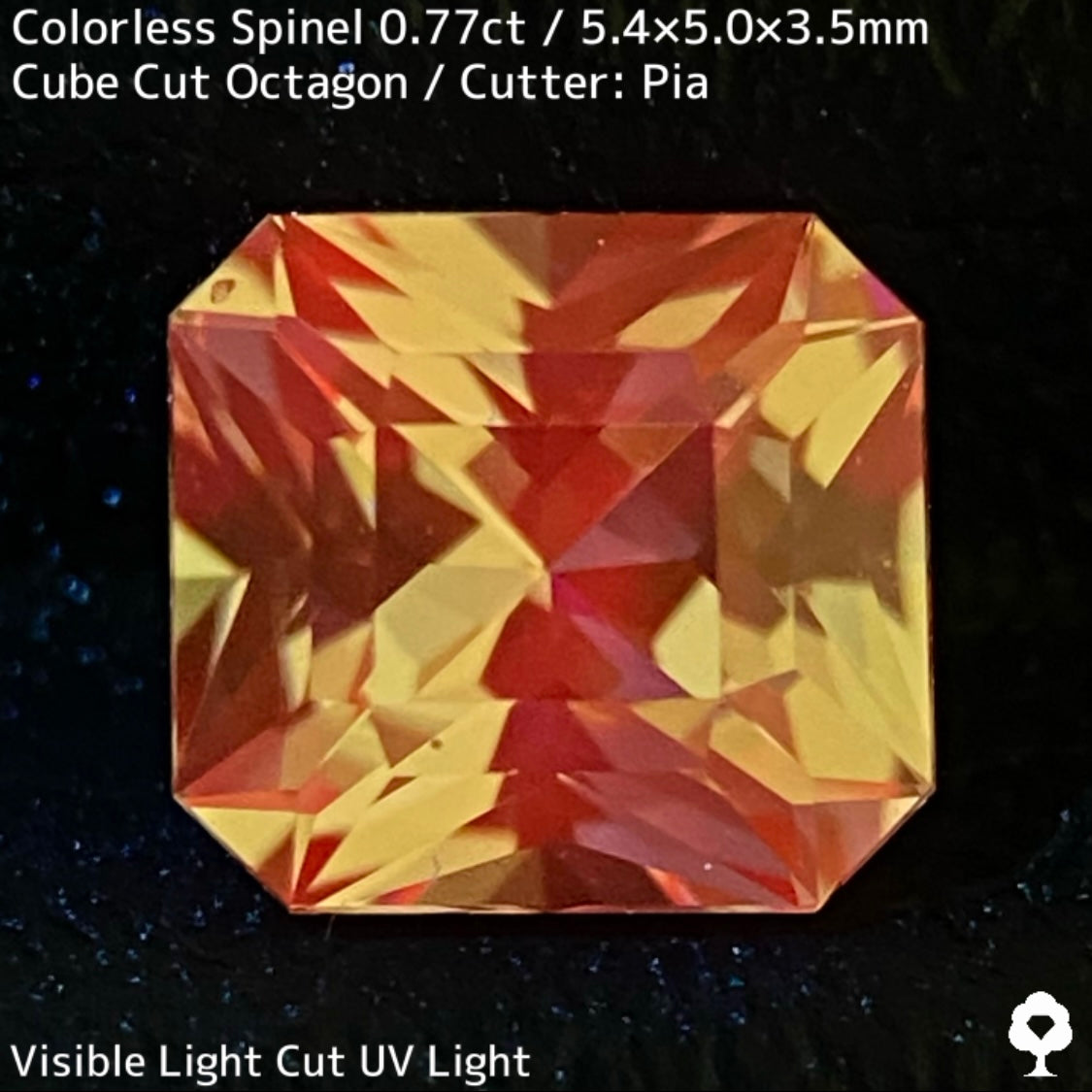 カラーレススピネル0.772ct★ダイヤ顔負けの強烈な煌めき放つレアカラーレス美結晶