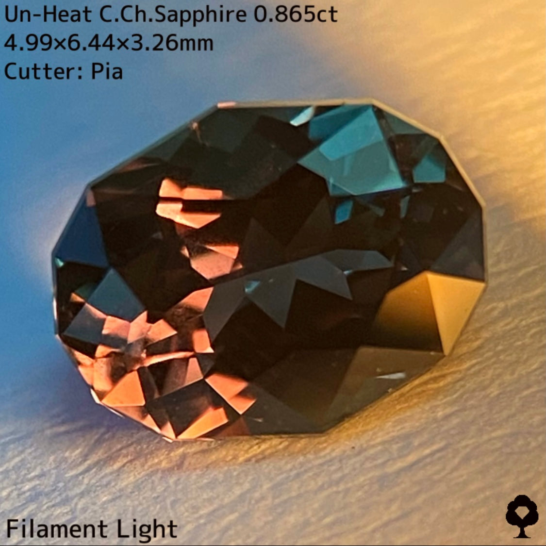 激渋カッコいいカーキの地色がピンキッシュパープルに変化★非加熱カラーチェンジサファイア0.865ct