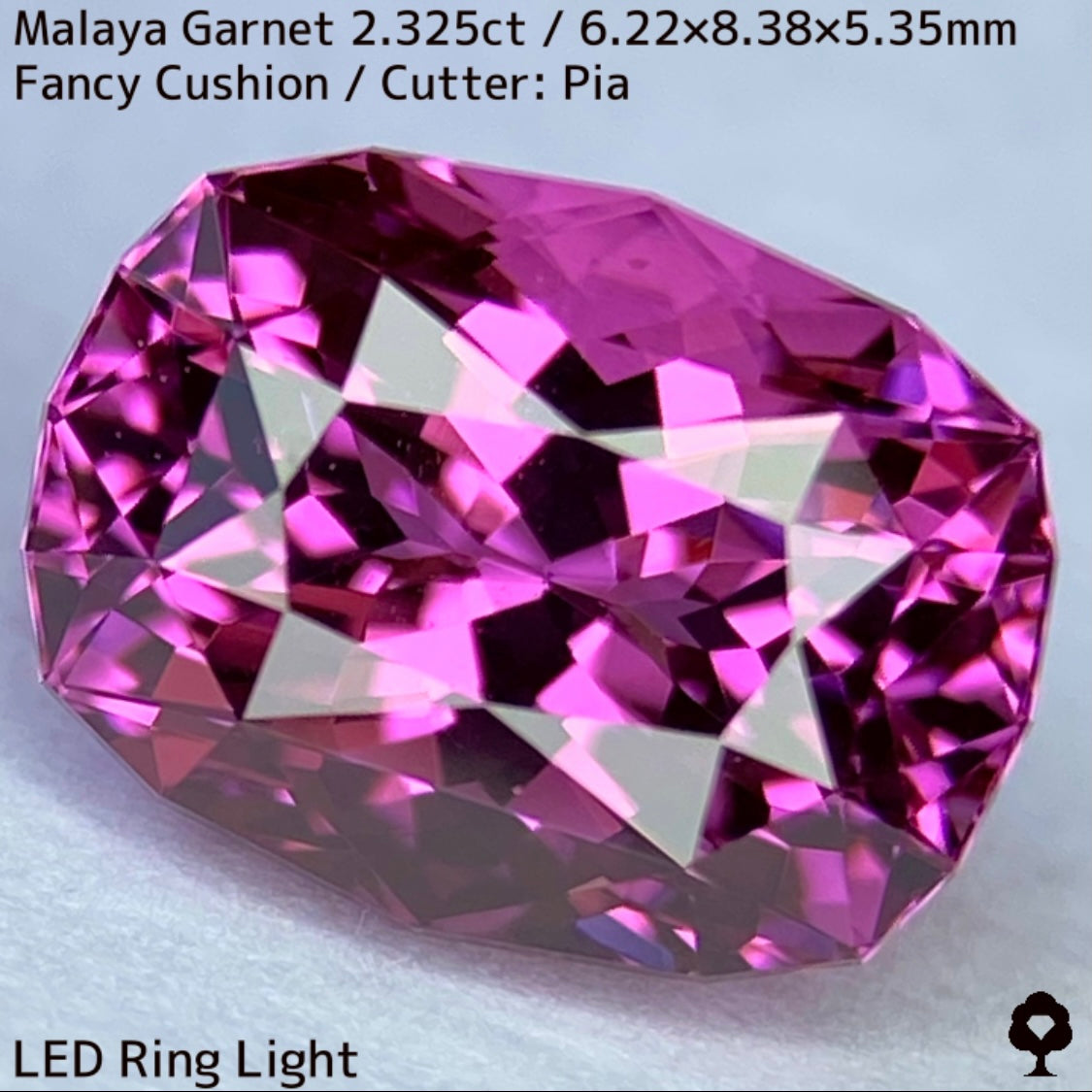 マラヤガーネット2.325ct★ハンパじゃない煌めきのスーパートップクオリティの美色美結晶