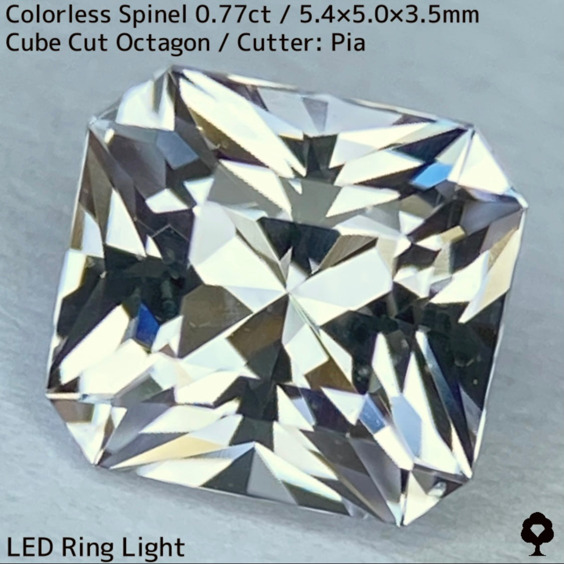 カラーレススピネル0.772ct★ダイヤ顔負けの強烈な煌めき放つレアカラーレス美結晶