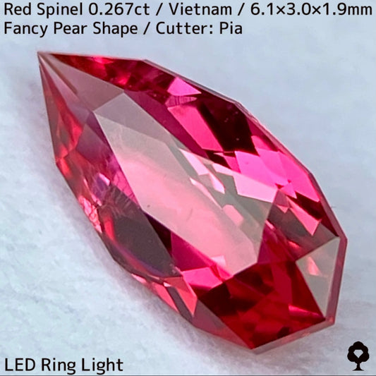 【お客さま専用★交渉価格】ベトナム産レッドスピネル0.267ct★可愛さとカッコ良さを同時に楽しむレッドピンクオレンジネオン