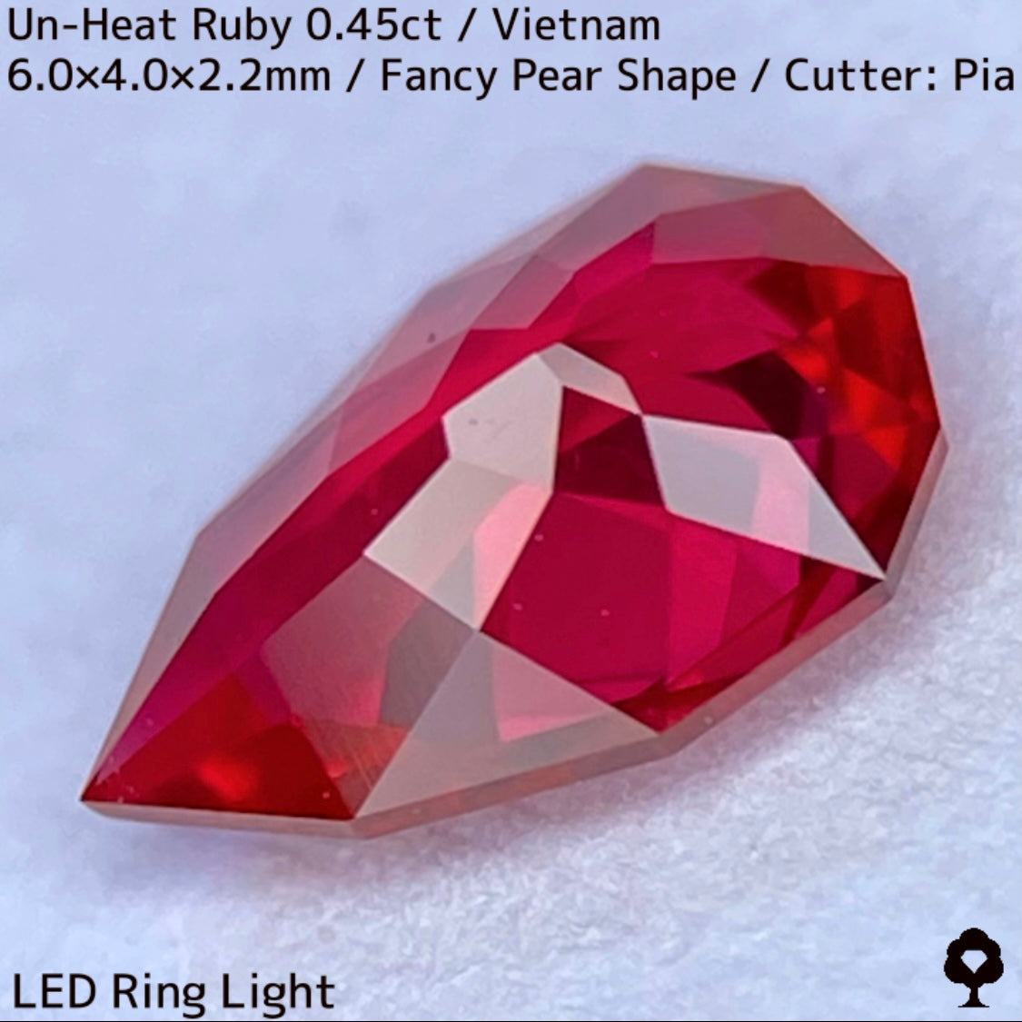 【ご当選者さま専用】ベトナム産非加熱ルビー0.45ct★強烈なネオンの煌めき放つ一級品質の超美色美結晶★コランダムフォーカスプライス