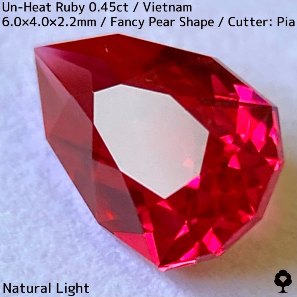 【ご当選者さま専用】ベトナム産非加熱ルビー0.45ct★強烈なネオンの煌めき放つ一級品質の超美色美結晶★コランダムフォーカスプライス