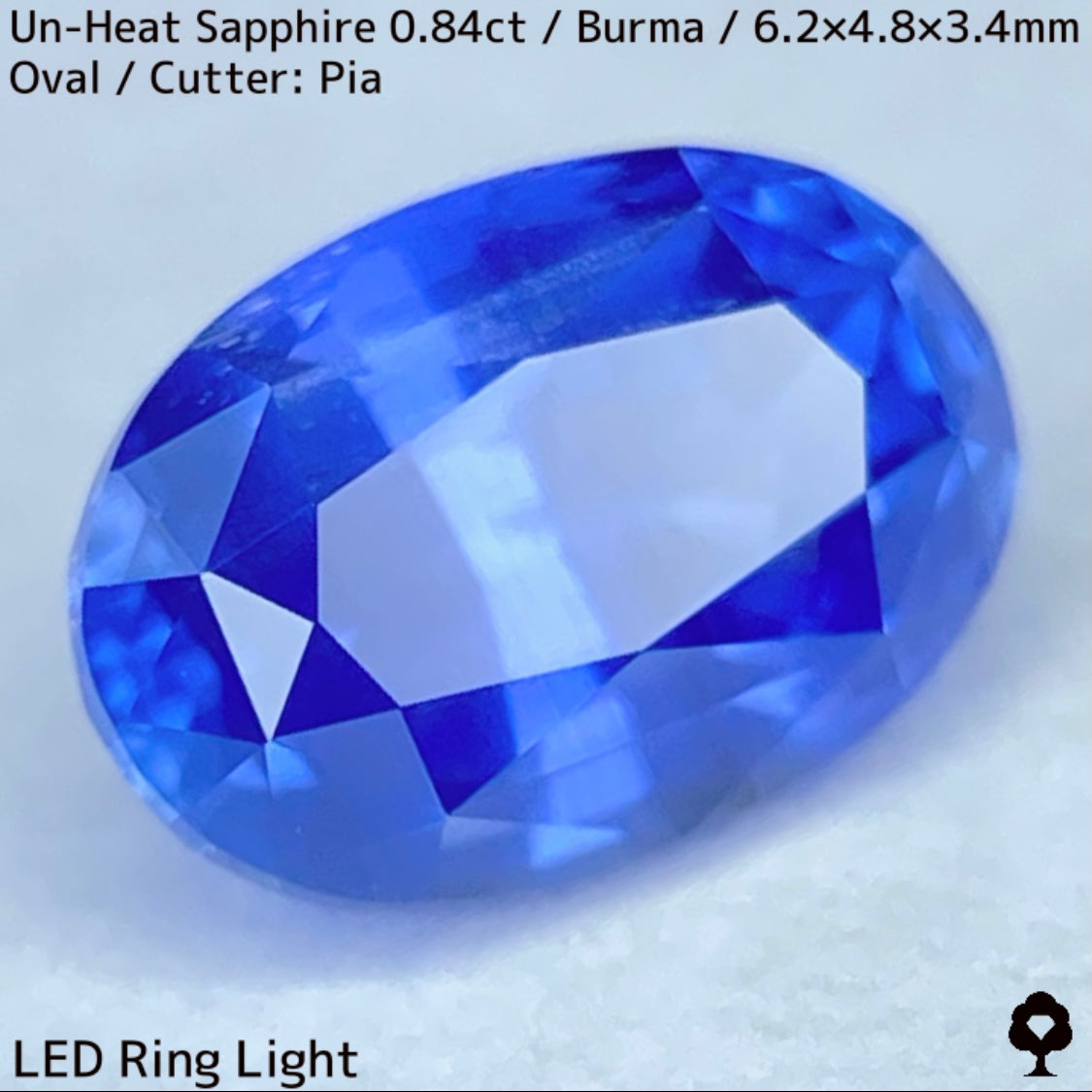 ビルマ産非加熱サファイア0.845ct★シルキーで爽やかな発色の良い希少ビルマ産コーンフラワー系ブルー