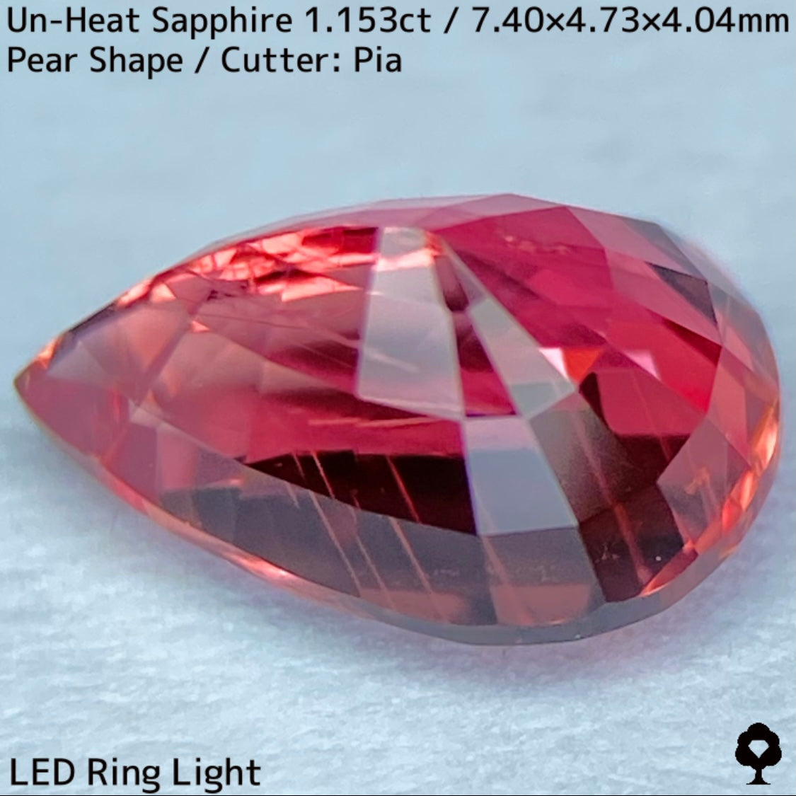 タンザニア産非加熱サファイア1.153ct★ルビーやパパラやインペのような絶妙な美色と面白い針インクル