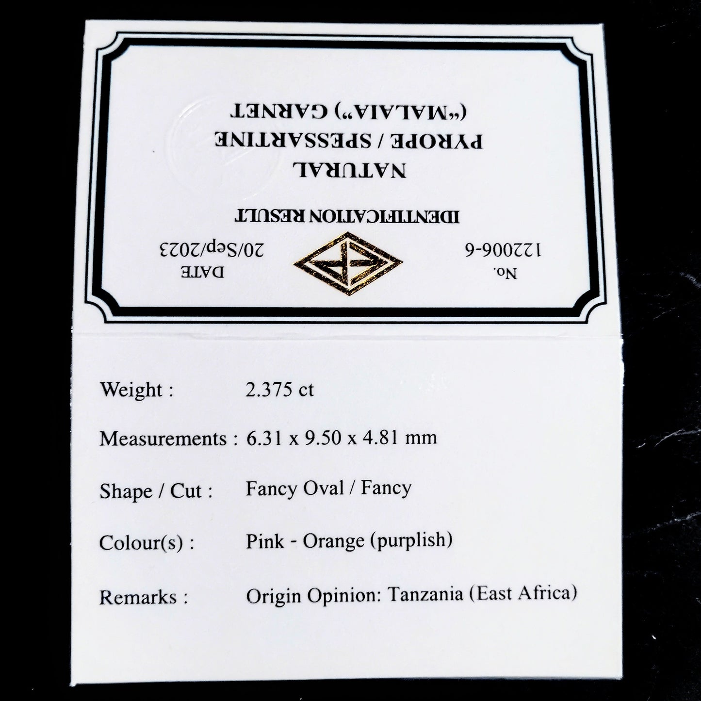 新カットカプセルシザース!色、透明度、カットが揃った マラヤガーネット 2.375ct