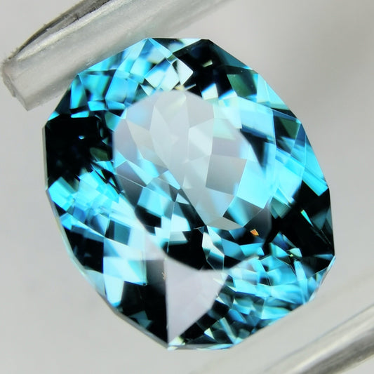 【お客さま専用】ブルージルコン 4.646ct★爽やかで豪快な煌めき止まらない超美結晶