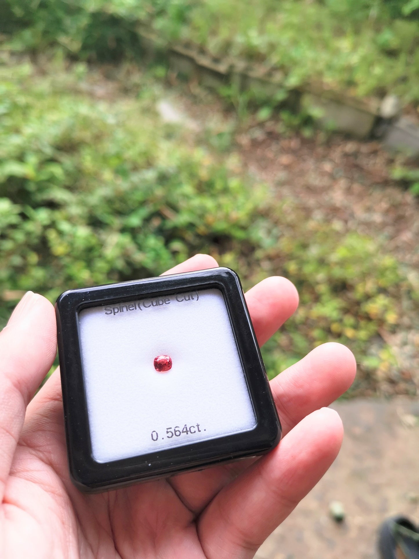 美色にマッチ、うる艶クッションカット(キューブ入り) / スピネル 0.56ct