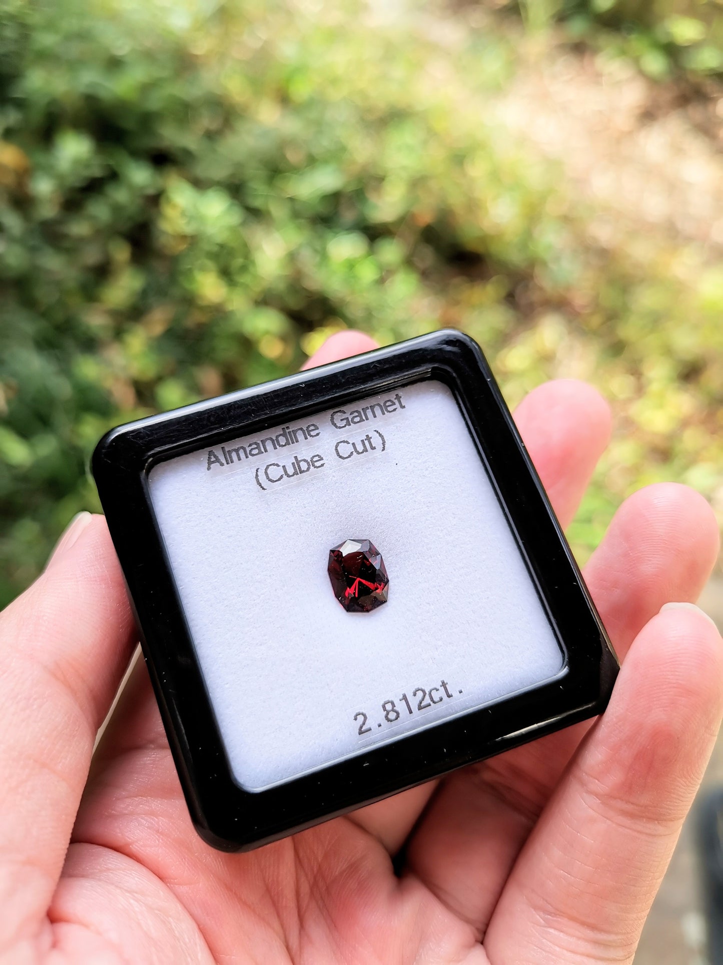 お手本の様な赤。格好良いカットが施された柘榴石 / アルマンディンガーネット 2.812ct