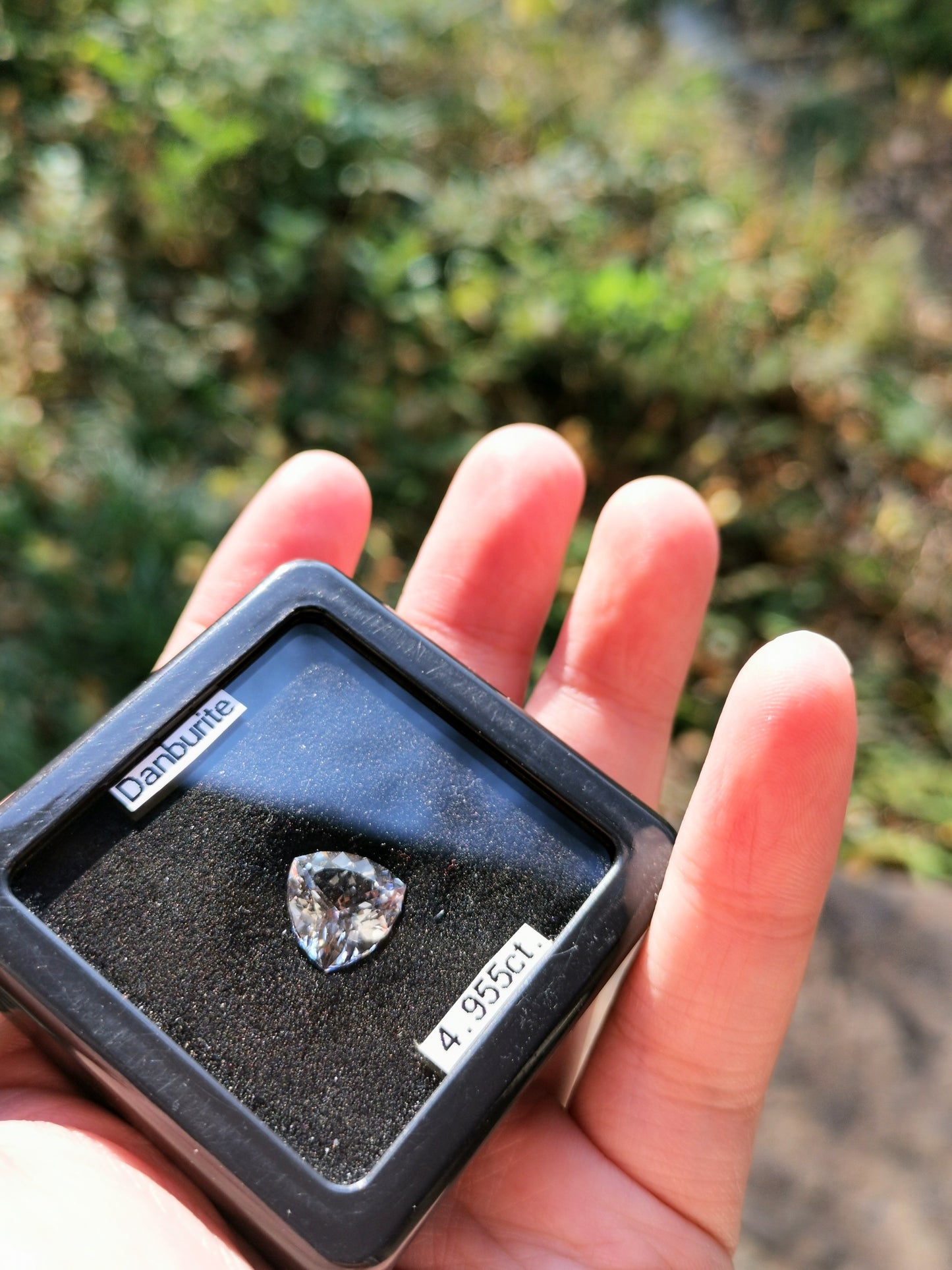 透明度が高く非常に綺麗なトリリアント ダンビュライト 4.955ct