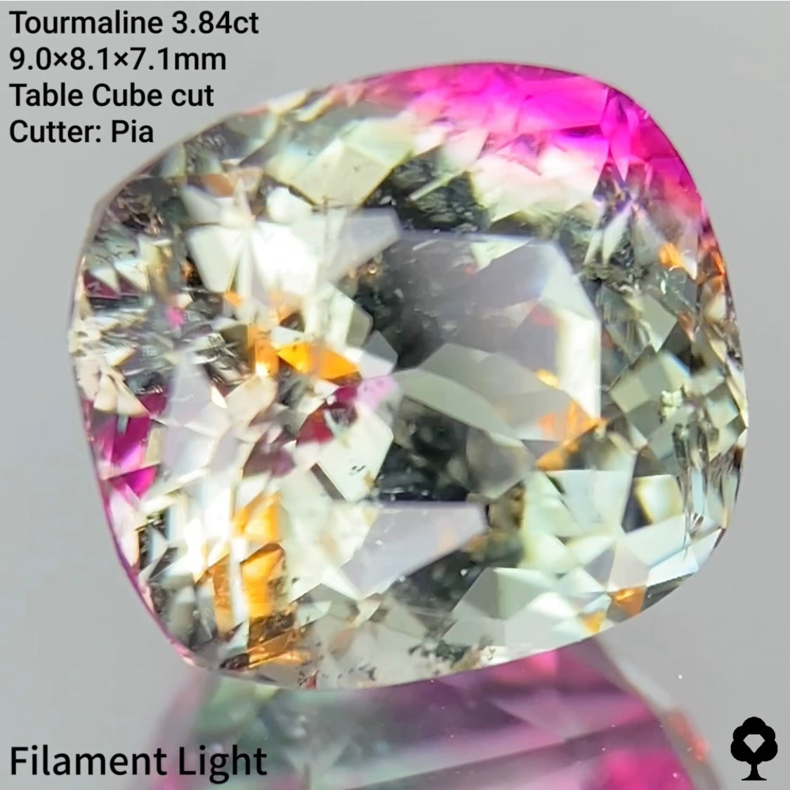 お客さま専用【一期一会のワンデイプライス】ライトミントにビビットピンクのワンポイントカラートルマリン3.84ct
