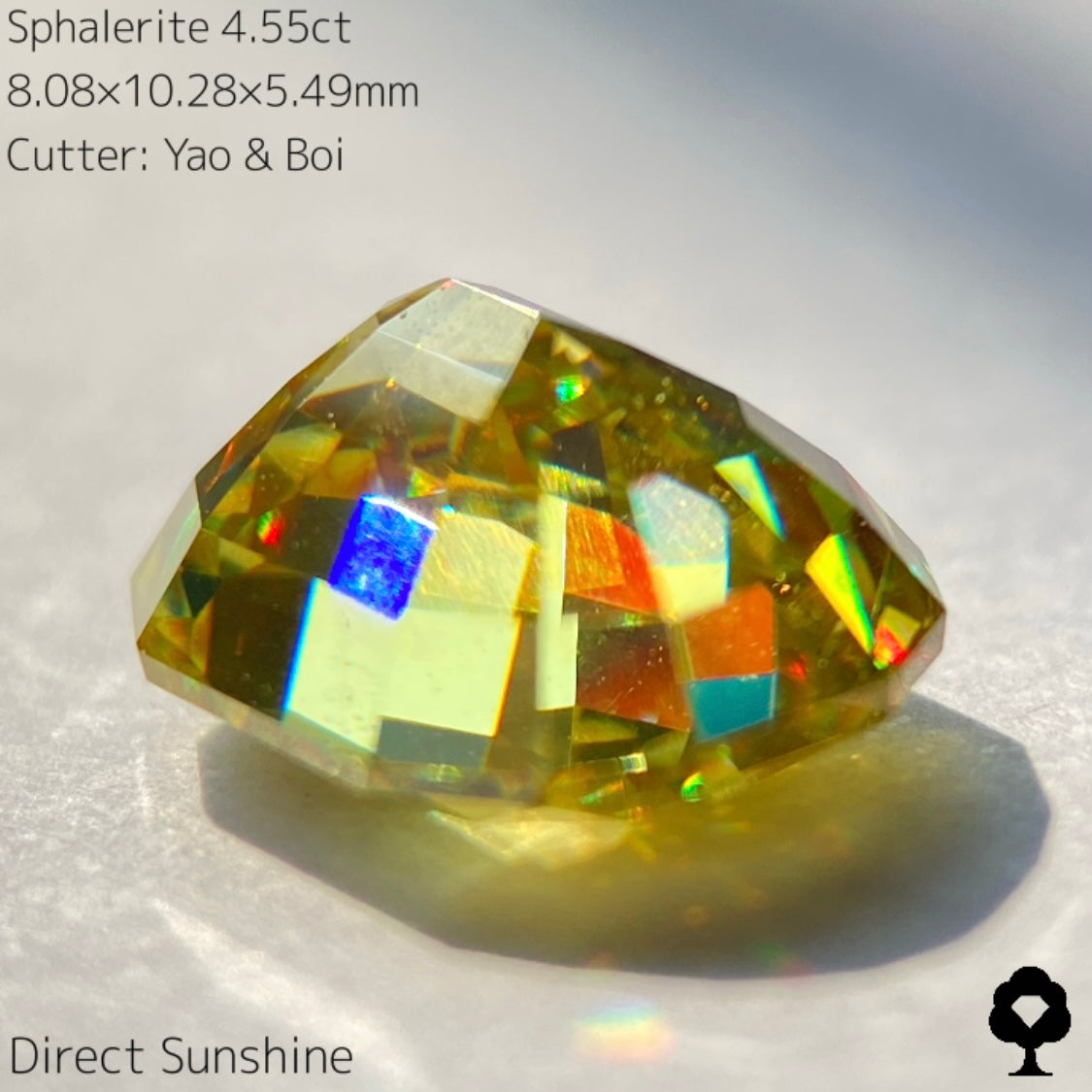 抜群の磨きによるファイアーが出過ぎるレモンイエローゴールドスファレライト4.55ct🌞ヤオちゃん&ボイちゃん作品★新カッターPRプライス★