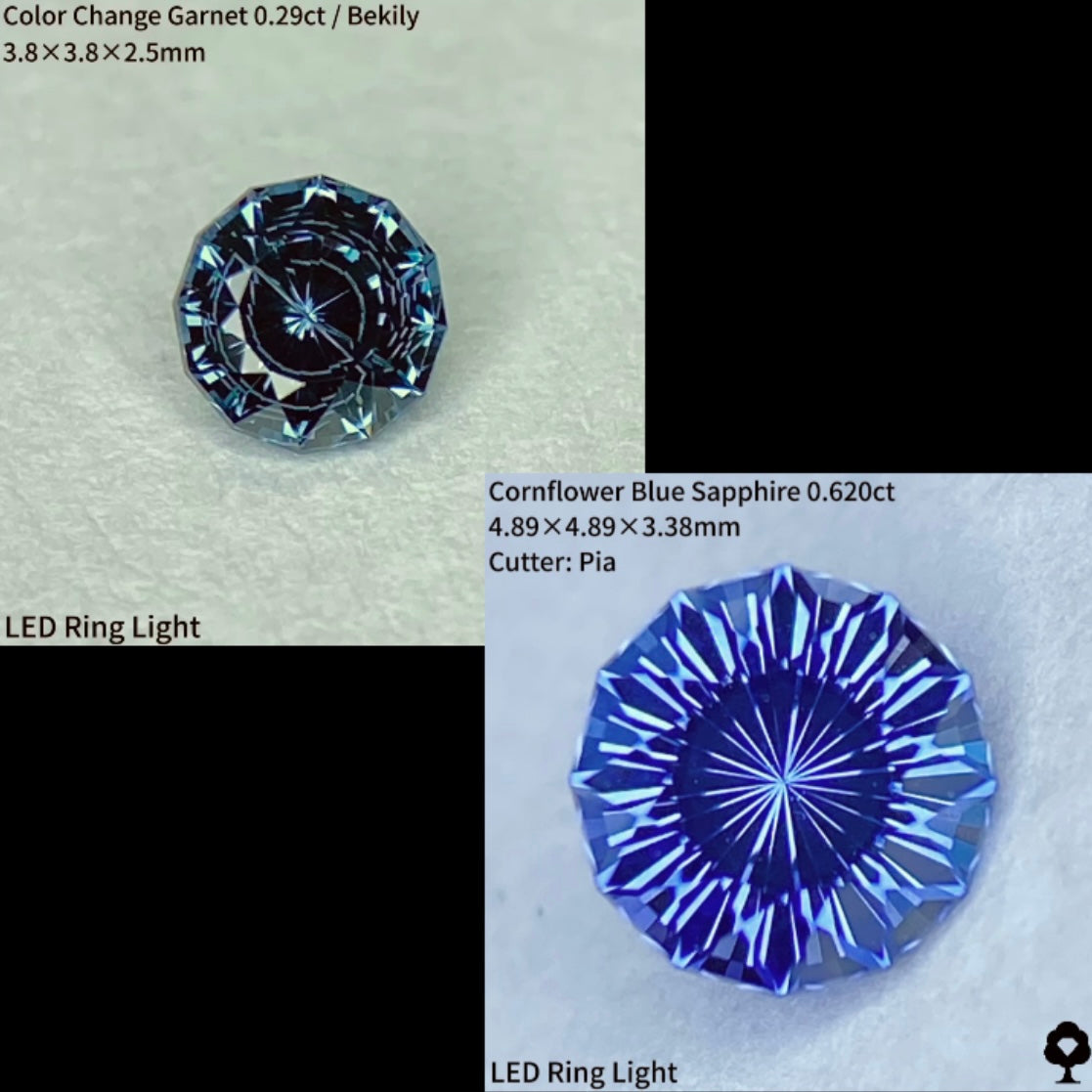 【SOLD OUT】ベキリーカラーチェンジガーネット0.293ct & コーンフラワーブルーサファイア0.620ct確定50万福袋