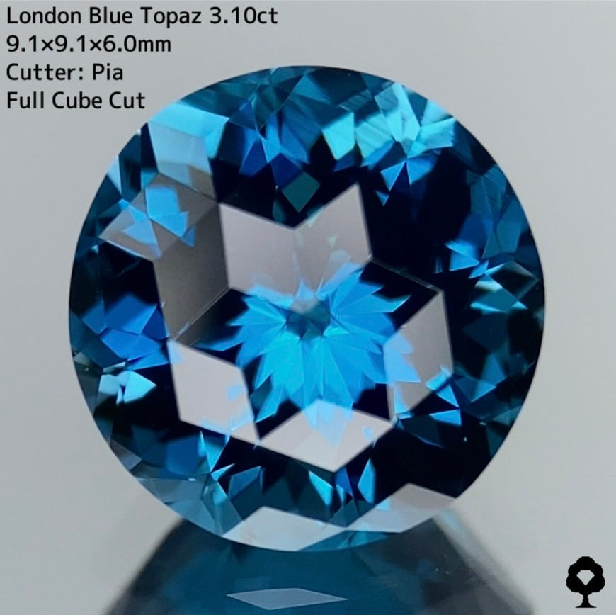お客さま専用★5ZBまでご利用可【Pia's Full Cube】ロンドンブルートパーズ 3.10ct