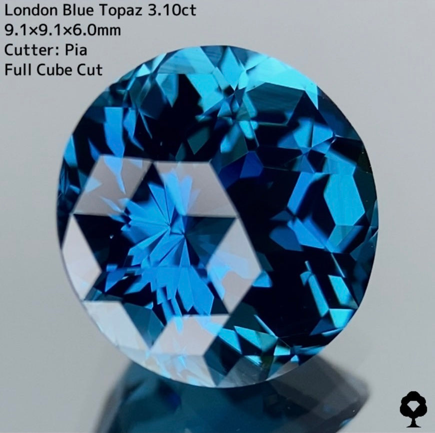 お客さま専用★5ZBまでご利用可【Pia's Full Cube】ロンドンブルートパーズ 3.10ct