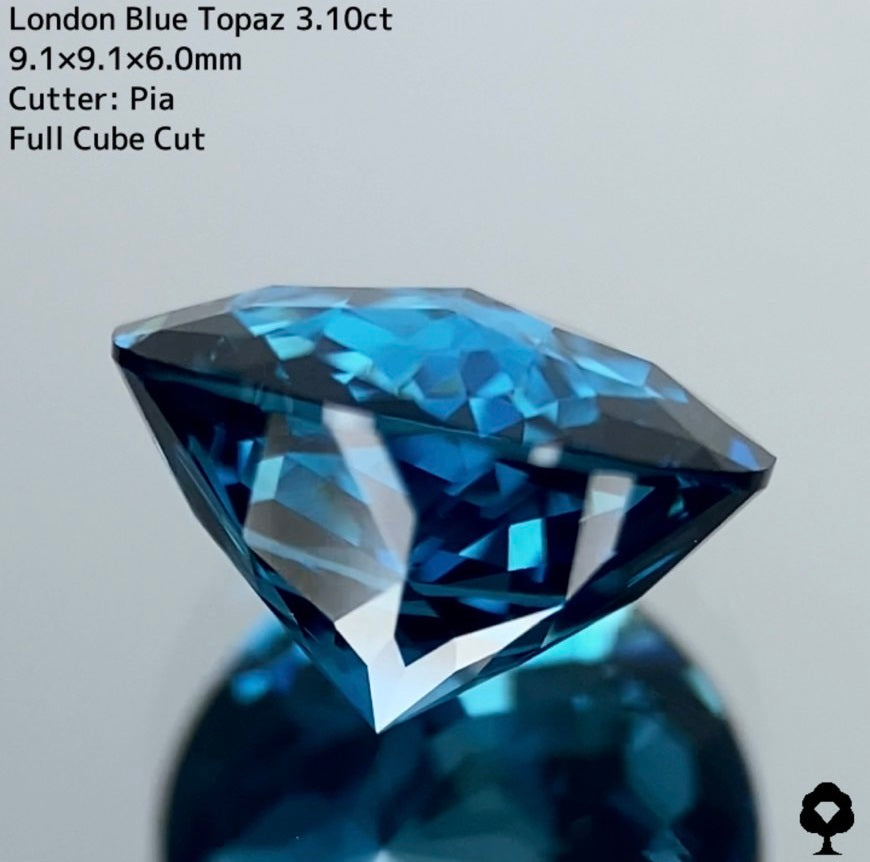 お客さま専用★5ZBまでご利用可【Pia's Full Cube】ロンドンブルートパーズ 3.10ct