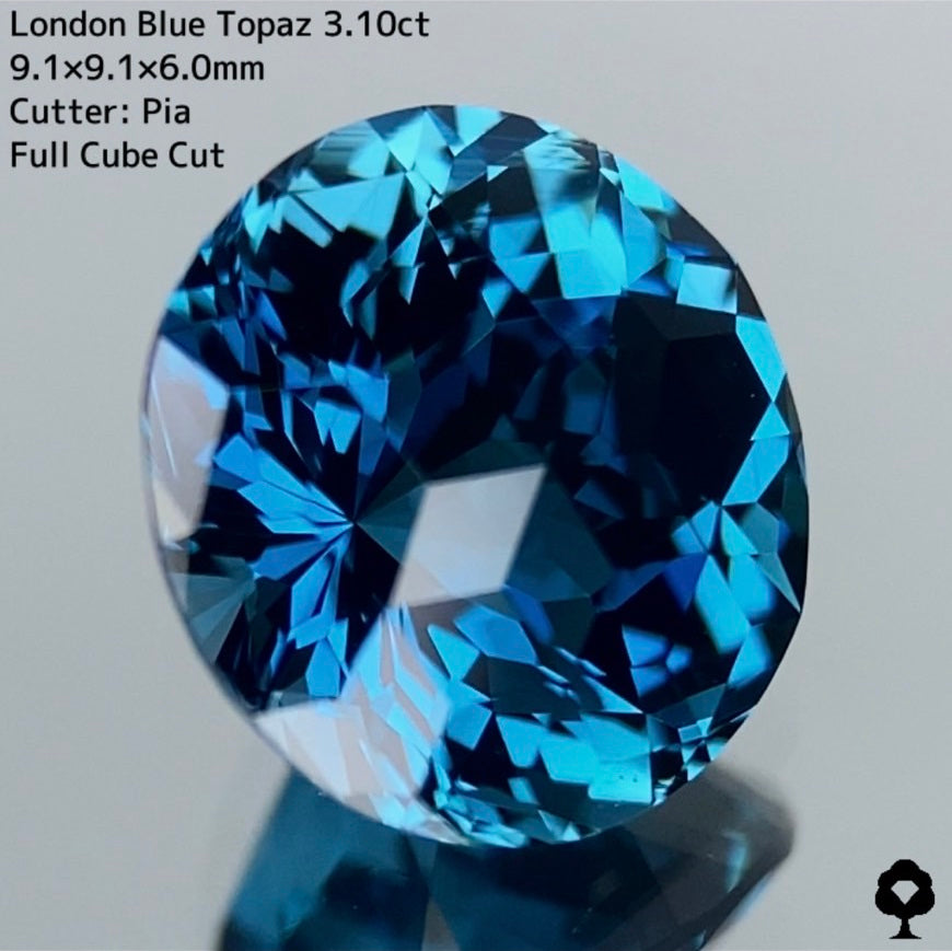 お客さま専用★5ZBまでご利用可【Pia's Full Cube】ロンドンブルートパーズ 3.10ct