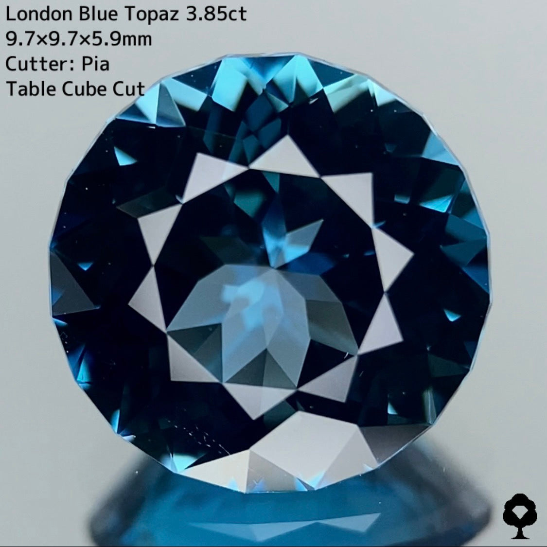 5ZBご利用可【Pia's Table Cube】ロンドンブルートパーズ 3.85ct