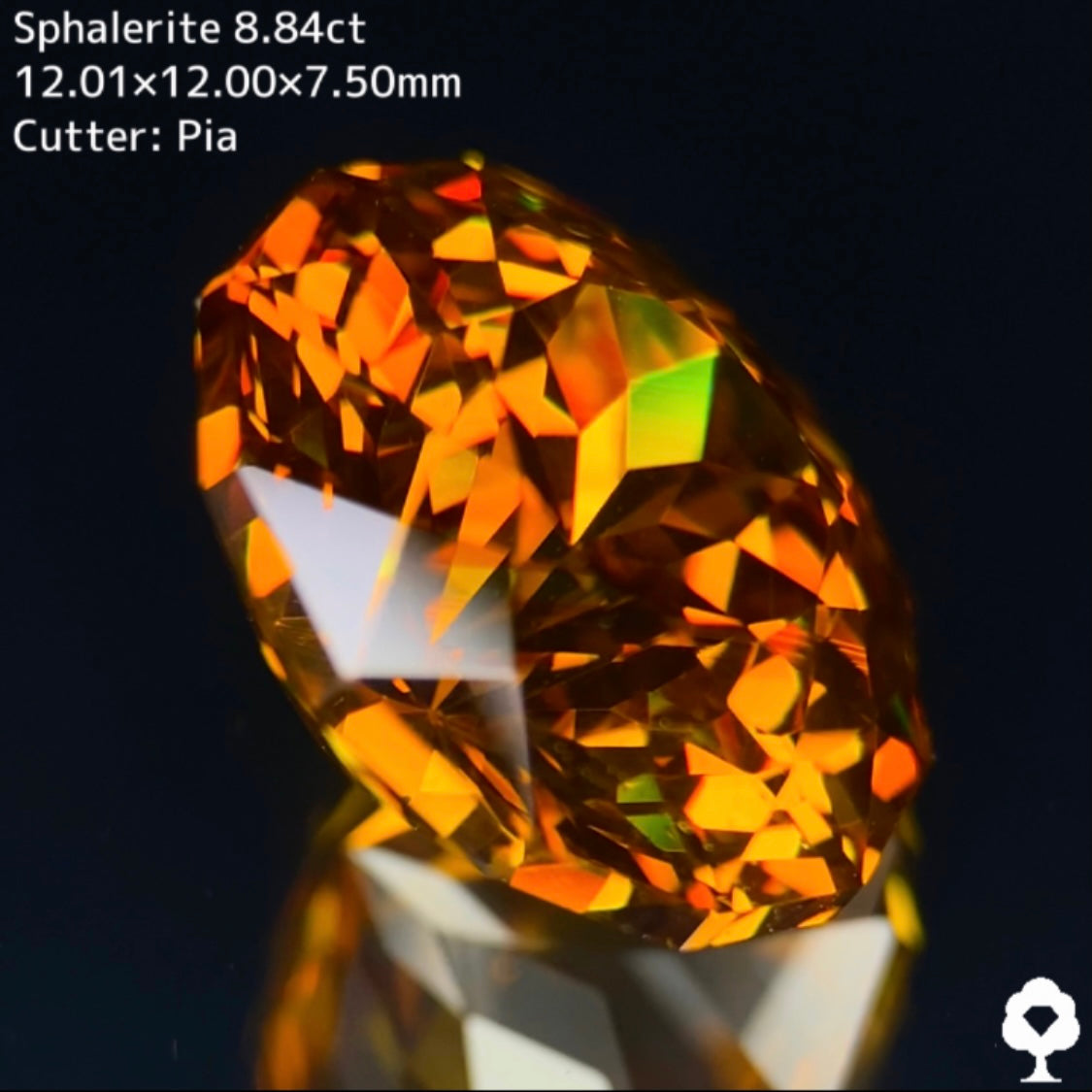スファレライト8.84ct★大粒だが奇跡的なクラリティに奇跡のような抜群のカットで仕上げられた傑作