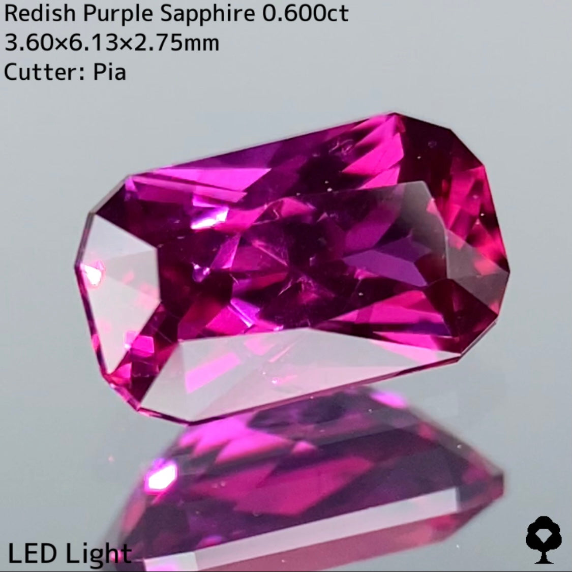 ルビーではなくギリギリサファイアのロードライトのような美色★レディッシュパープルサファイア0.600ct