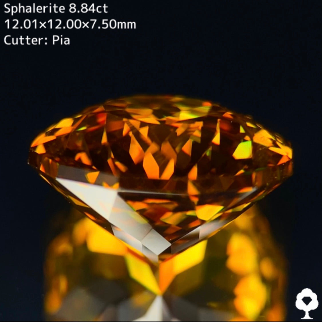 スファレライト8.84ct★大粒だが奇跡的なクラリティに奇跡のような抜群のカットで仕上げられた傑作