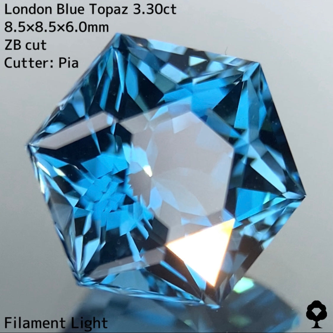 【お客さま専用】ロンドンブルートパーズ 3.30ct ZBカットヘキサゴン★お問合せ特別価格