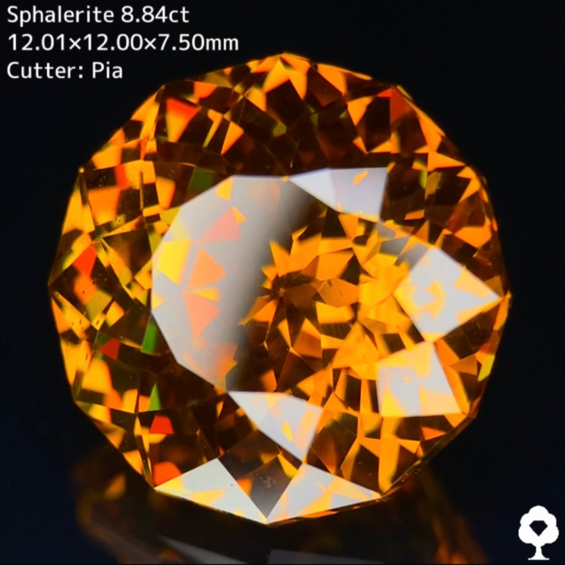 スファレライト8.84ct★大粒だが奇跡的なクラリティに奇跡のような抜群のカットで仕上げられた傑作