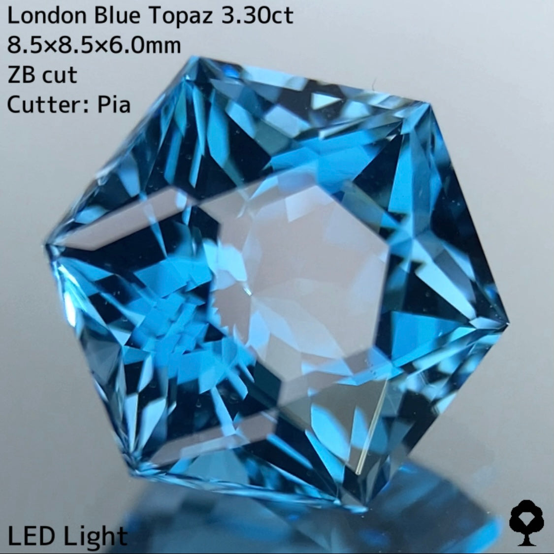 【お客さま専用】ロンドンブルートパーズ 3.30ct ZBカットヘキサゴン★お問合せ特別価格