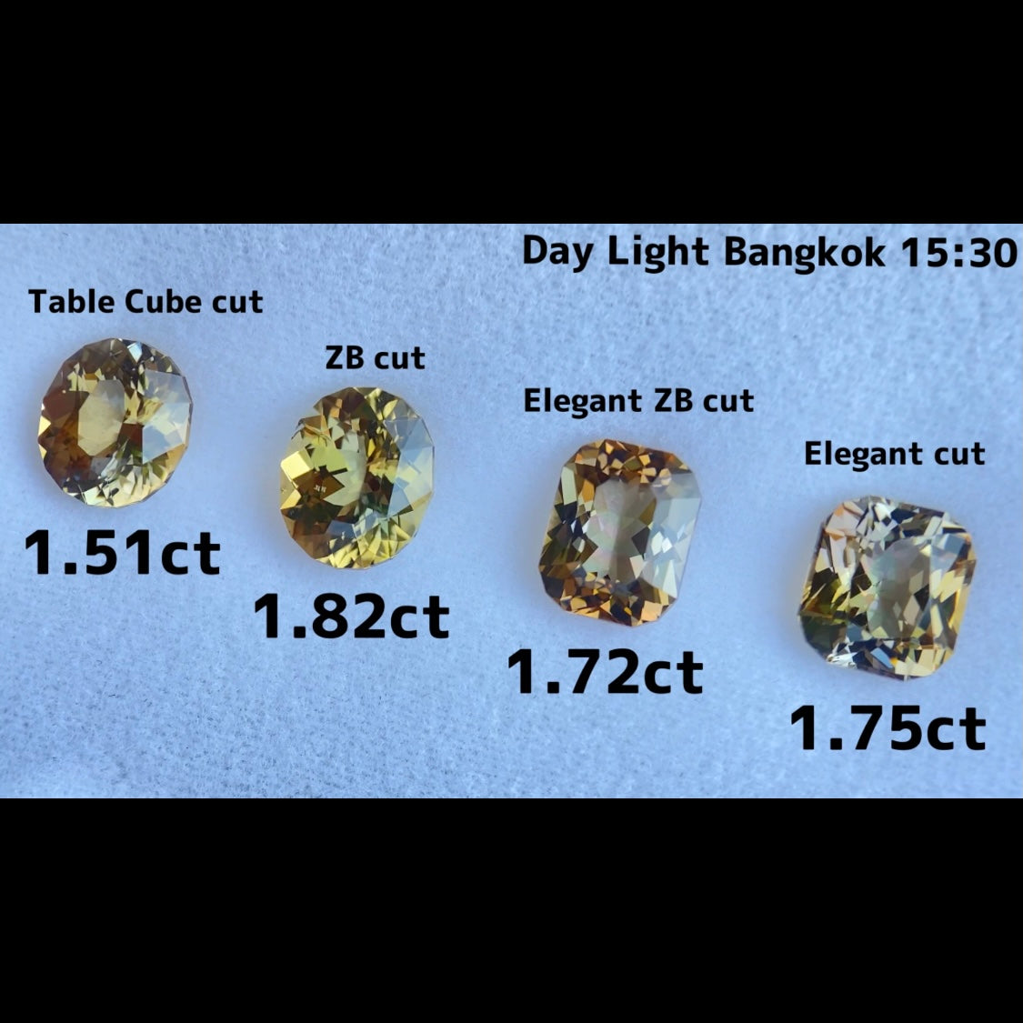 ゴールドとグリーンとの多色感がたまらない色合いのZBカット★非加熱ゾイサイト 1.82ct
